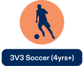 Image of soccer player and link to soccer camp page