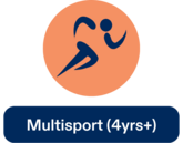 Image of runner and link to multisport camp page