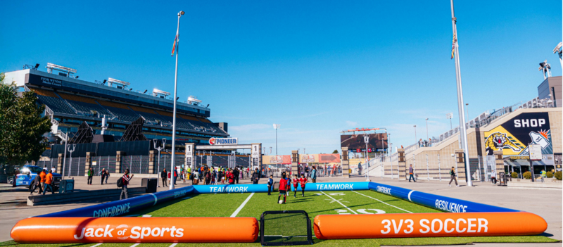 Picture of inflatable soccer pitch