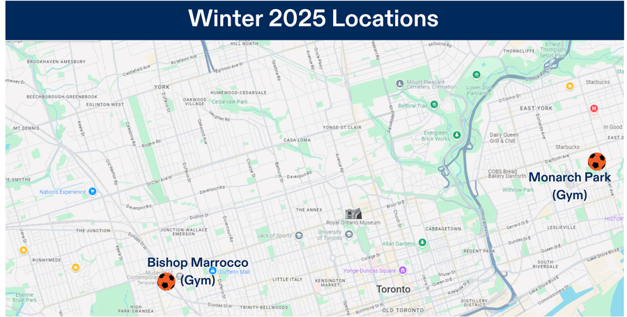 Winter Soccer location map