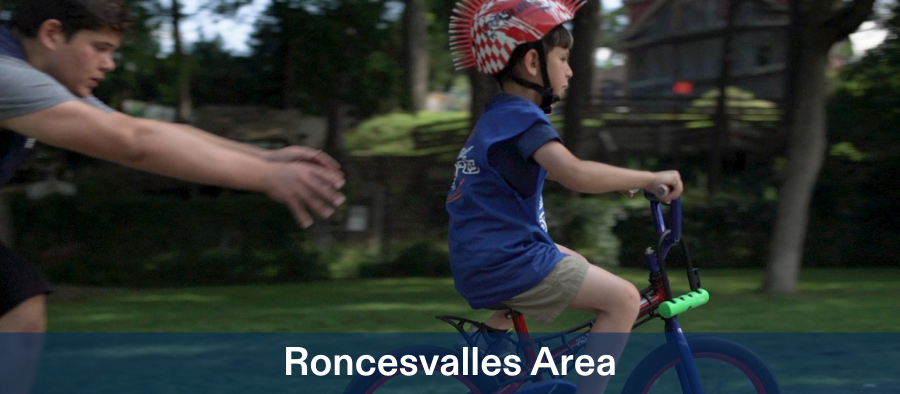 Roncesvalles learn to bike area
