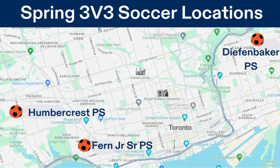 Spring Soccer location map