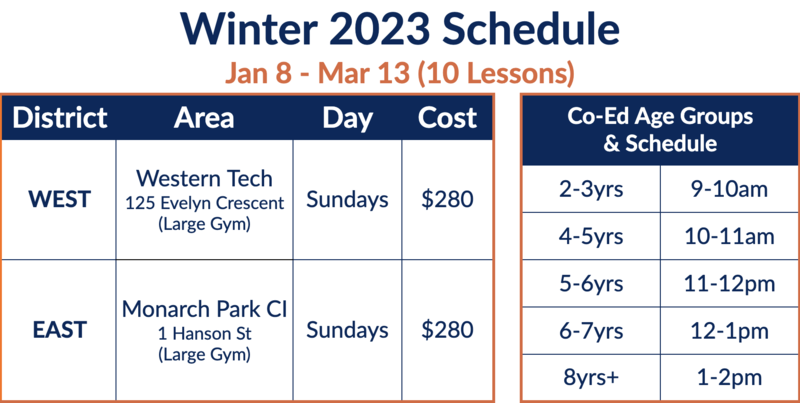 multisport skills schedule winter 2023