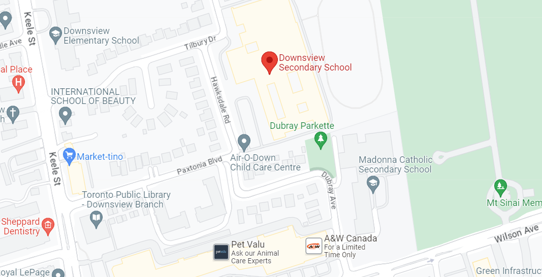 Downsview Pool swimming lessons map